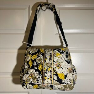 Vera Bradley Quilted Messenger Diaper Bag Tote in Dogwood Print‎ (Retired), NWOT